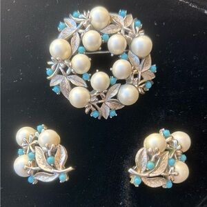 Vintage Sarah Coventry Alaskan Summer Earring and Brooch Set